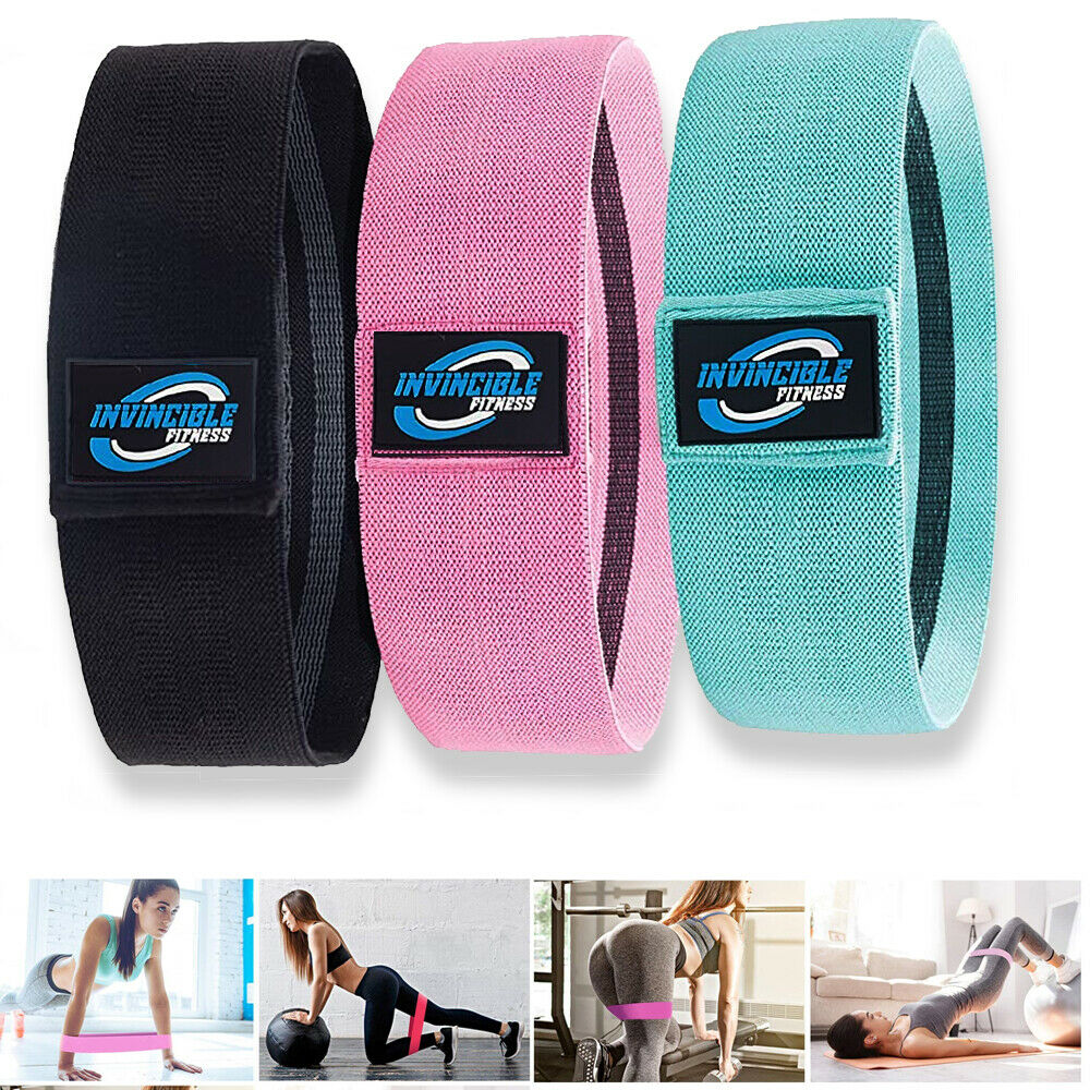 Flexible Workout Resistance Bands. Perfect Loop Set Fitness buffs and beginners, alike. Great Yoga Legs & Butt Workout Exercise Band.