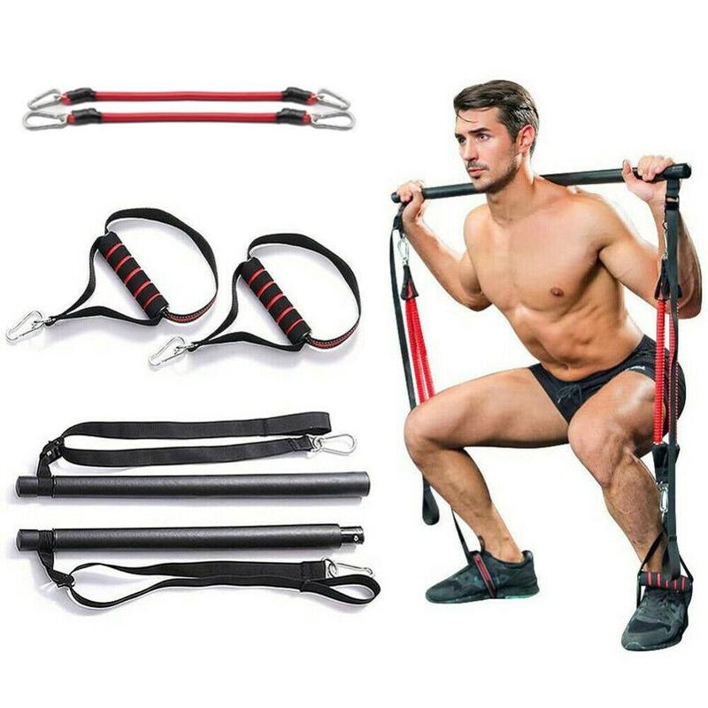 Amazing Pilates Bar Kit With Resistance Bands Portable Home Gym Workout Equipment Perfect Stretched Fusion Exercise Bar And Bands