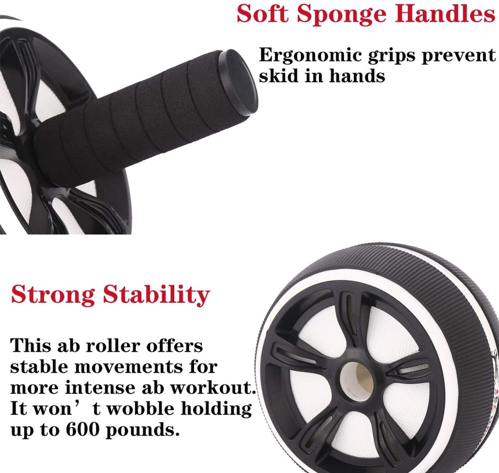 Beefy and Portable Abdominal Muscle Wheel. Perfect Roller for at home/Outdoor/Gym/Park, or anywhere there is conducive space.