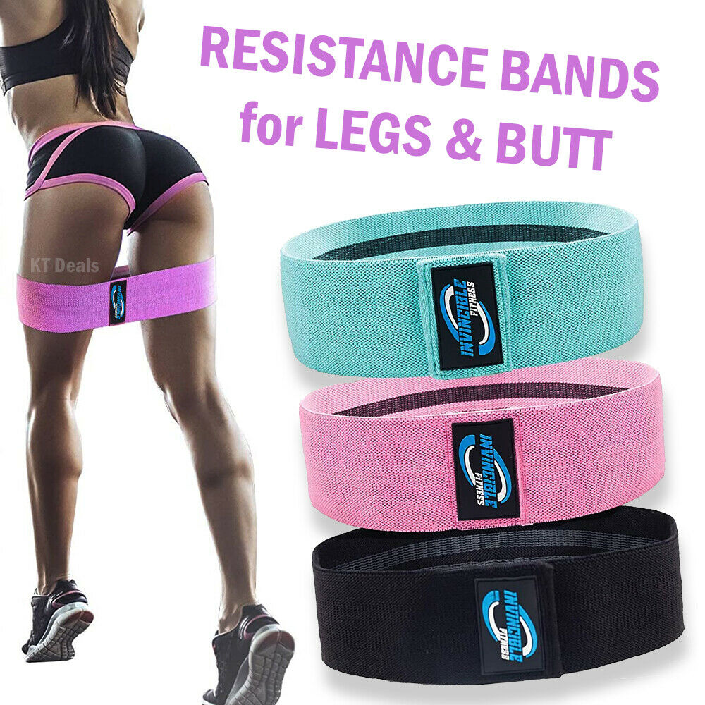 Flexible Workout Resistance Bands. Perfect Loop Set Fitness buffs and beginners, alike. Great Yoga Legs & Butt Workout Exercise Band.