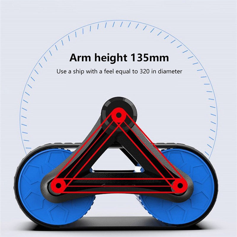 Double Wheel Abdominal Exerciser for Women /Men. Featuring automatic Rebound tech. This Ab Wheel Rolleris a Waist Trainer, portable Gym and Sports Home Exerciser all in one. Devices