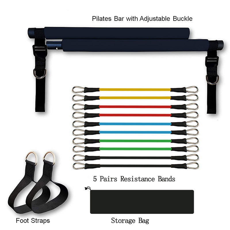 Check out this Fitness/ Yoga/ Pilates Bar. This serves as a Portable Gym or Exercise accessories. Great Elastic resistance training or Bodybuilding. Invest in this amazing piece of Portable Workout Equipment, today!