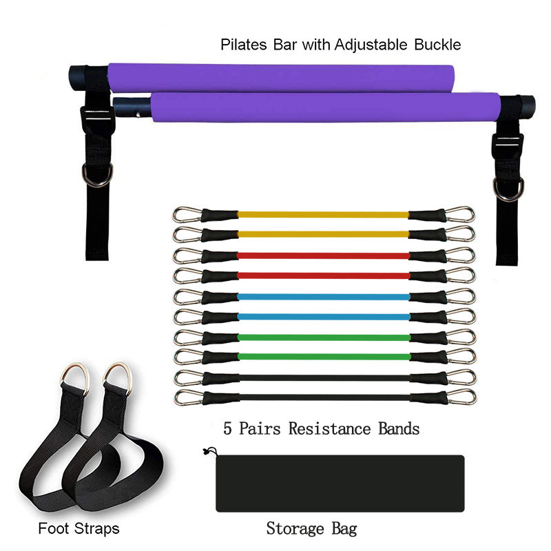 Check out this Fitness/ Yoga/ Pilates Bar. This serves as a Portable Gym or Exercise accessories. Great Elastic resistance training or Bodybuilding. Invest in this amazing piece of Portable Workout Equipment, today!