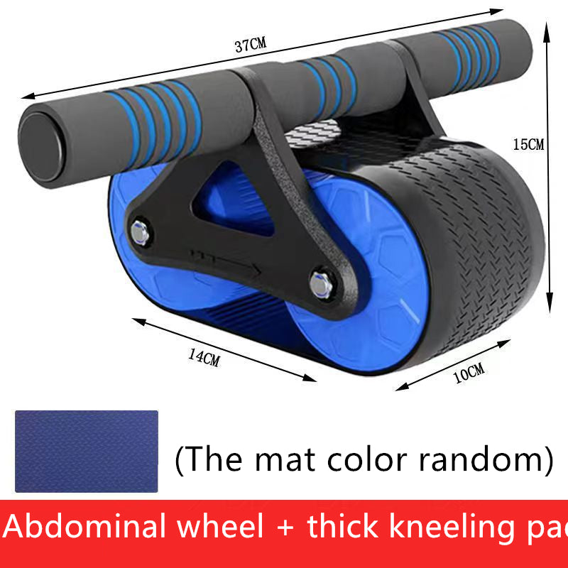 Double Wheel Abdominal Exerciser for Women /Men. Featuring automatic Rebound tech. This Ab Wheel Rolleris a Waist Trainer, portable Gym and Sports Home Exerciser all in one. Devices