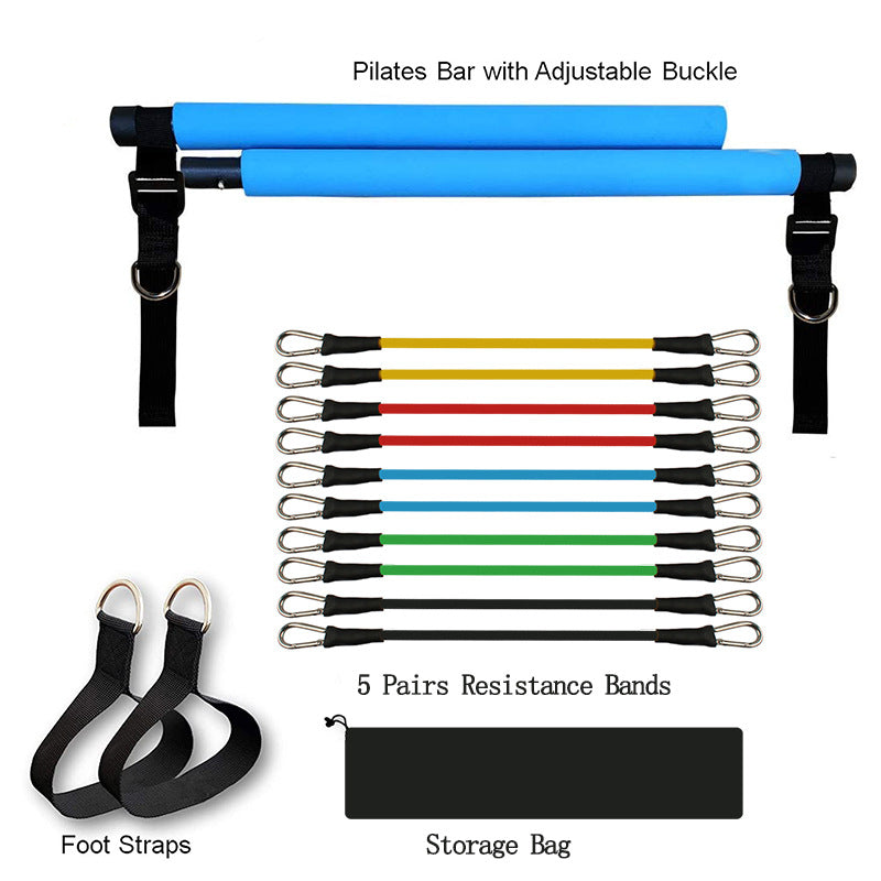 Check out this Fitness/ Yoga/ Pilates Bar. This serves as a Portable Gym or Exercise accessories. Great Elastic resistance training or Bodybuilding. Invest in this amazing piece of Portable Workout Equipment, today!